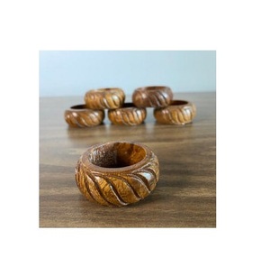 Customize Design Mango Wood And Resin Napkin Ring <b>Cloth</b> Holder for Wedding and parties <b>table</b> Were For Birthday Party Use - Product Image 5
