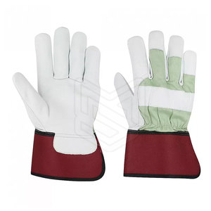 Gants de travail de protection contre les chocs, de meilleure qualité, résistants aux coupures, en croûte de cuir, Patch paume, gants de travail pour la sécurité - Product Image 1