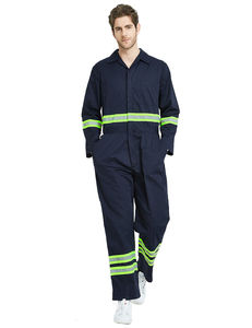 Mono DE TRABAJO reflectante de alta visibilidad unisex de 1 color, uniforme de mecánico de algodón, monos de protección laboral, chaleco de alta visibilidad con logotipo - Product Image 6