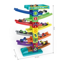 Nouveau Ensemble Combiné de Voitures et Parking sur Piste Coulissante pour le Commerce Extérieur Transfrontalier, Jouets en Plastique pour Enfants