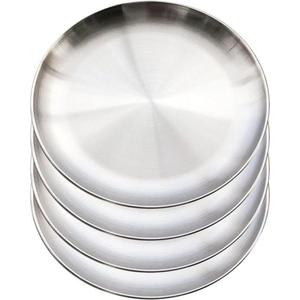 <b>Set</b> of 4 Premium Quality Stainless Steel Serving Tray with Customized Shape & Size Antique Finish Steel Serving Tray for <b>Tea</b> - Product Image 1