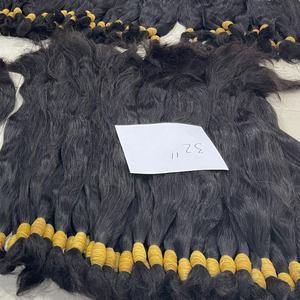 Extensions de cheveux humains vietnamiens non traités Pas de produits chimiques Un donneur unique Bundles droits en vrac Matière première Blanchiment des vagues - Product Image 3