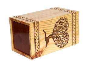 Rosewood Heart <b>Urn</b> Box for <b>Pets</b> and Human <b>Ashes</b> Full Size Wooden Memorial Box Carved Keepsake Cremation Boxes for Burial - Product Image 5