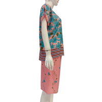 Conjunto Casual de Verano para Mujer, Simple, de Rayón, Manga Corta, Cuello en V, con Pantalones hasta la Rodilla, para Uso Diario, Suave