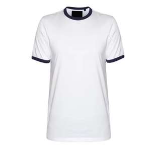 Pakistan Made 100% coton hommes T-Shirt à manches courtes nouveau Design organique meilleure qualité Logo personnalisé blanc couleur unie - Product Image 4