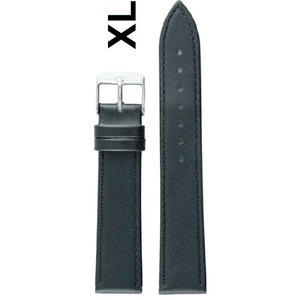 Bracelet de montre intelligent en cuir noir de luxe unisexe 8 XL avec boucle en acier inoxydable, bracelet de montre réglable et souple - Product Image 1