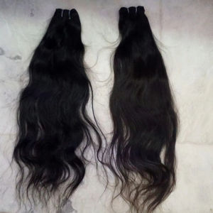 Alta calidad 28 pulgadas recto Remy cabello humano crudo máquina de cierre de encaje trama doble precios bajos exportadores indios - Product Image 2