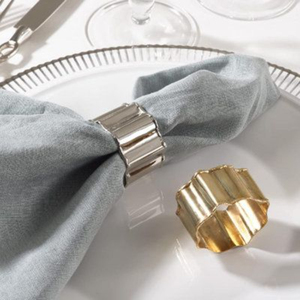 2026 Silver Hammered <b>Stainless</b> <b>Steel</b> Napkin Holder Silver Square Tissue Holder <b>Ring</b> Decorative Napkin Tie and Tissue Clip - Product Image 5
