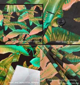 Nueva llegada de cuatro vías, camisa hawaiana informal para hombres, ropa de playa personalizada para Polos de golf de verano - Product Image 3