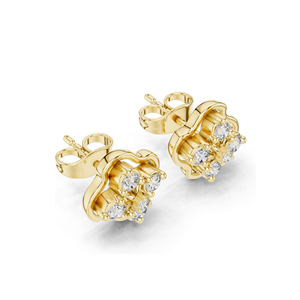 Pendientes de Diamantes Cultivados en Laboratorio - 0.302 CT en Total, Claridad VVS-VS EF, Disponibles en Oro de 18K, 14K, 10K y Plata 925, Color Rosa - Product Image 4