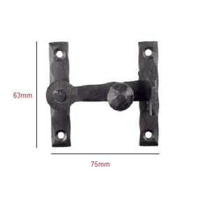 Pestillo oscilante de hierro con recubrimiento en polvo negro 75x63mm Gabinete de puerta y ventana para uso en apartamentos - Product Image 6