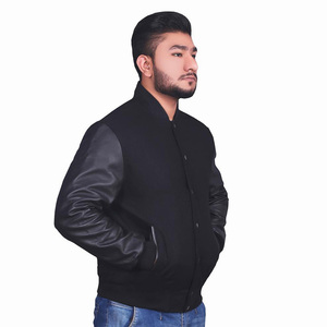 Recién llegado, chaquetas universitarias para hombre, manga de cuero, cuello levantado, ropa de calle, moda Letterman Varsity, chaquetas de béisbol para adultos - Product Image 4