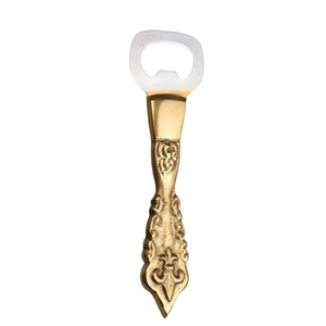 Ouvre-bouteille de luxe fait à la main en métal gaufré design floral à bas prix - Product Image 5