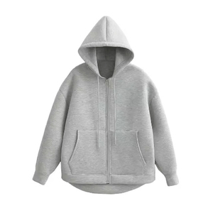 Hommes Boxy Fit Drop Shoulder Zipper Hoodies 100% Coton Polaire Blanc Taille Adulte Hiver Porter Style Unique Hommes Zipper Hoodies - Product Image 1