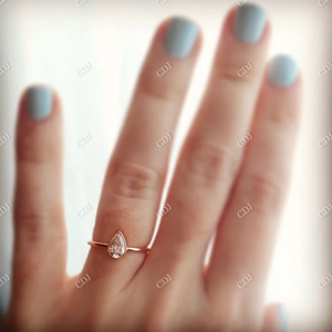 Anillo de compromiso de moissanita para mujer, anillo de compromiso único, precio a granel, certificado - Product Image 3