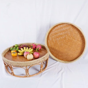 Khan Toke Tailandés Lao Hecho a Mano de Ratán, Tejido de Ratán, 10-28 Pulgadas - Product Image 1