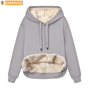 SAMAVIA Sweat à capuche d'hiver pour femme en tricot gaufré respirant, col montant, élégant, décontracté, confortable, tendance, prêt à expédier - Product Image 2