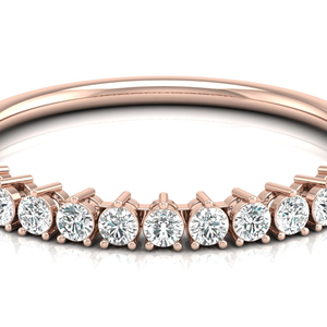 Meilleure vente 100% naturel de qualité supérieure 14k or rose rond laboratoire cultivé diamant à facettes mariage anniversaire but femme bague - Product Image 1