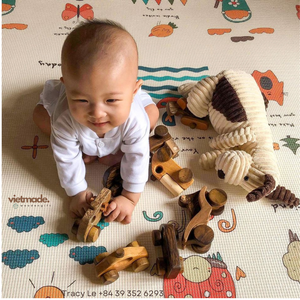 ของเล่นมอเตอร์ขนาดเล็กสําหรับเด็กอายุ 2-5 ปีปลอดภัยสําหรับเด็กผลิตโดยไม้ธรรมชาติปลอดสารเคมีผู้ผลิตเวียดนามราคาถูก - Product Image 3