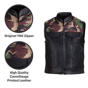 Color personalizado sin mangas Vintage hombres Chaleco de cuero/alta calidad nueva llegada último diseño transpirable Chaleco de cuero - Product Image 2