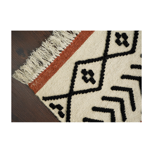 Warmth Whimsy Wool <b>Rug</b> Unique Handcrafted Modern <b>Boho</b> Carpet Handwoven Woollen <b>Rug</b> for Home Interiors Plush Pile Height Washable - Product Image 1