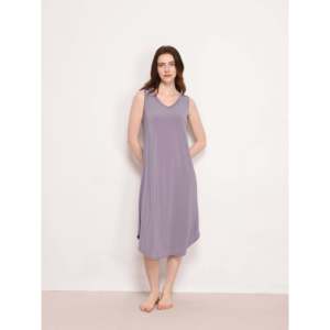 Camisón de Tirantes con Cuello en V para Mujer, de Bambú Suave, Ropa de Dormir Informal de Verano con Estampado Personalizado, Tejido de Algodón Modal - Product Image 6
