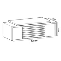 Meilleure Vente : Ensemble de Bureau Exécutif Moderne Pasifik Blanc Noyer Foncé en Mélaminé et MDF, avec Panneau à Lattes Horizontales, Sain et Ergonomique