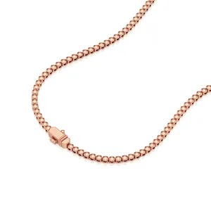 สร้อยคอเทนนิสทรงครึ่งวงกลมประดับเพชร ดีไซน์เหนือกาลเวลา - Product Image 4
