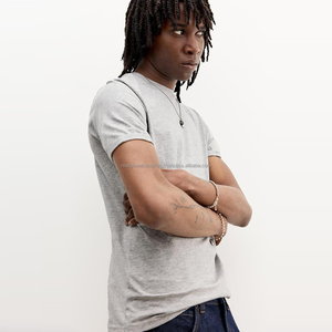 Vente en gros de t-shirts pour hommes de haute qualité, coupe ajustée, 100% coton, doux, respirants, vêtements décontractés, personnalisables - Product Image 2