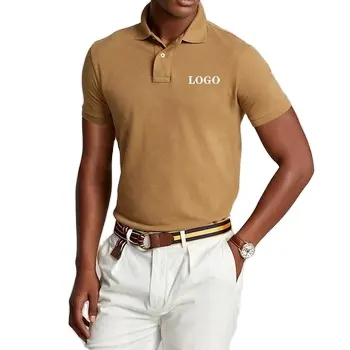 Katoenen/Bamboevezel Op Maat Gemaakt Textiel Heren Comfortabele Volwassen Mesh Poloshirt Effen Kleur T-Shirt