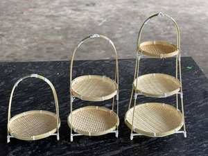 ถาดไม้ไผ่ทำมือลายดอกบัวสีน้ำเงิน ลดราคาพิเศษ ปี 2025 สำหรับเสิร์ฟอาหาร - Product Image 2