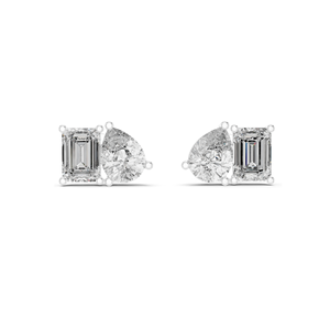 Pendientes de Diamantes de Laboratorio de 4 Quilates para Mujer, Claridad VVS-VS EF, Oro de 18 Quilates, 14 Quilates, 10 Quilates y Plata 925, Oro Rosa, Amarillo y Blanco - Product Image 2