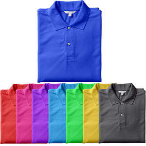 เสื้อโปโลผ้าฝ้ายถักแขนสั้นของผู้ชายเสื้อถักแบบสวมหัวสายเคเบิลสีทึบออกแบบโลโก้100% ได้ตามต้องการ - Product Image 4