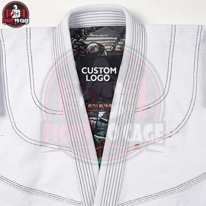Solid Color Custom Made New Arrival Fighting Training Jiu Jitsu Uniform Unisex Polyester Cotton BJJ Kimono Washed Stretch - Product Image 5