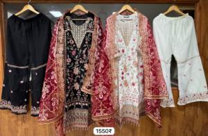 ชุดสูทปากีสถานดีไซน์เนอร์สำหรับผู้หญิงชุดแต่งกายประจำชาติปักลายหรูหราสำหรับงานแต่งงานและงานปาร์ตี้ - Product Image 3