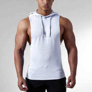 Unisex Lightweight <b>Sleeveless</b> <b>Hoodie</b> for <b>Men's</b> Gym Workouts Bodybuilding Winter Exercise Customizable Logo Design Wholesale - Product Image 2