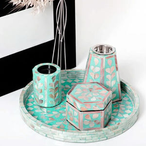 Diseño creativo incrustaciones de hueso árabe Mubkhar Bakhoor caja quemador de incienso de madera almacenamiento decoración del hogar con características madre perla incrustaciones - Product Image 4