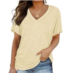 Camiseta de Hombre 100% Algodón, Cuello en V, Manga Corta, Informal para Exteriores, Tela Oxford, Secado Rápido, Ecológica y Transpirable - Product Image 1