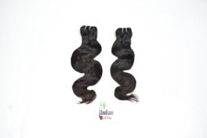 Extensions de cheveux humains indiens naturels, couleur noire, ondulation naturelle, cuticules alignées, sans traitement chimique, prix de gros - Product Image 2