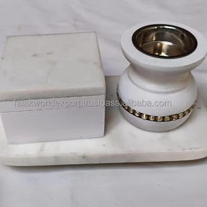 Quemador de incienso de madera con incrustaciones, bandeja Mabkhara de resina, Falak World Export, sándalo ecológico, religioso - Product Image 2