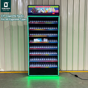 Espositore in Metallo Resistente <span class=keywords><strong>per</strong></span> Tabaccherie Americane, <span class=keywords><strong>per</strong></span> Diverse Dimensioni di Confezioni, con Luci Eleganti - Product Image 1