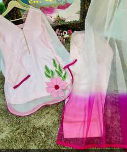 Farshi Salwar Punjabi brodé costume d'été manches courtes ethniques pakistanaises avec Sharara Pallazo Inde Anarkali vente en gros - Product Image 2