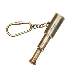 Nautical Telescope Keychain Monocular Brass Antique Finished Assorted Usable Keyring Metal Crafts Baptism Gift Christmas gift