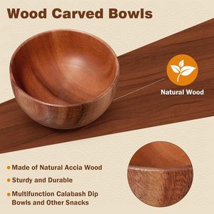 Bol de service en bois d'acacia Tondo de 5 pouces - Product Image 6