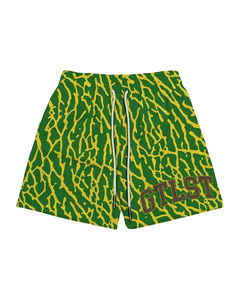Shorts cargo camouflage personnalisés de haute qualité pour hommes, shorts de basket-ball sublimés, impression DTG, streetwear graphique, pantalon cargo en nylon à mailles - Product Image 3