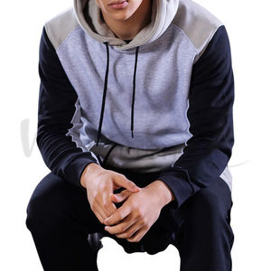 Conjuntos Deportivos de Invierno Cálidos de Tela Gruesa con Capucha de Manga Larga y Color en Contraste Personalizados OEM/ODM de Moda Urbana - Product Image 6