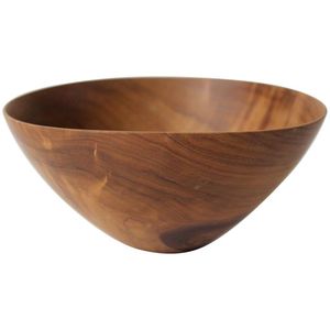 Tazón para Mezclar de Cocina de Tamaño Personalizado, Diseño Artesanal, Acabado Oscuro, Tazón de Madera para Ensalada de Frutas - Product Image 2