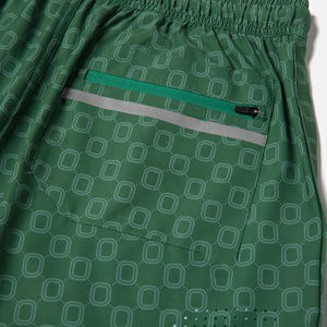 Pantalones cortos para correr con patrón verde para hombre con cordón, pantalones cortos deportivos ligeros de secado rápido para gimnasio, dobladillo curvo, ropa deportiva transpirable - Product Image 5