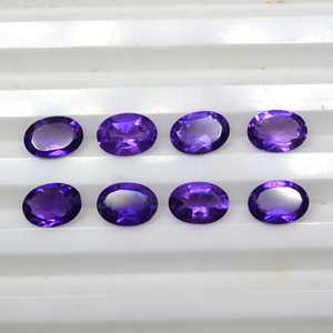 พลอยเวลาชิ้นหินอเมทิสต์แอฟริกันหลวมที่กำหนดเองสีม่วงเครื่องประดับอัญมณีธรรมชาติรูปร่างรูปไข่ - Product Image 6