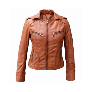 Chaqueta de Cuero para Mujer, Hecha a Medida, Elegante, con Botones Decorativos, Transpirable, Ecológica, Resistente al Viento, para Otoño e Invierno, Talla XL Limitada, Cierre Frontal - Product Image 3